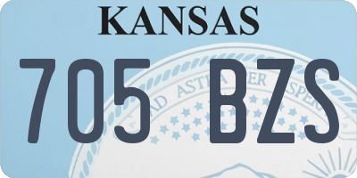 KS license plate 705BZS