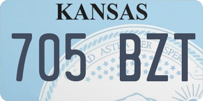 KS license plate 705BZT