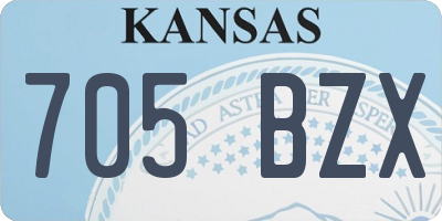 KS license plate 705BZX