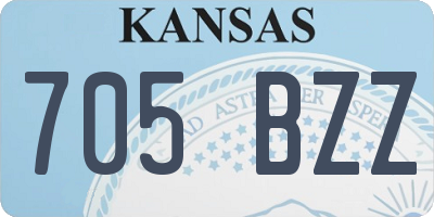 KS license plate 705BZZ