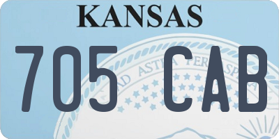 KS license plate 705CAB