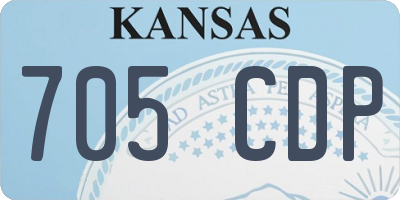 KS license plate 705CDP