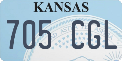 KS license plate 705CGL