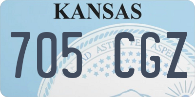 KS license plate 705CGZ