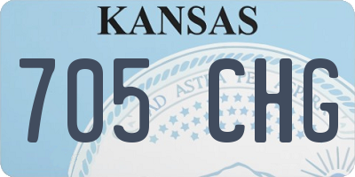 KS license plate 705CHG