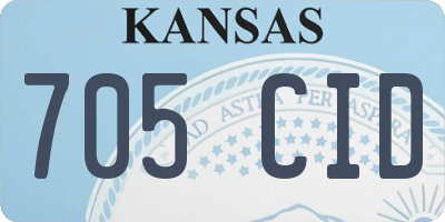 KS license plate 705CID