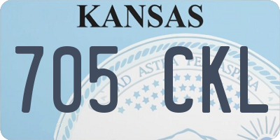 KS license plate 705CKL