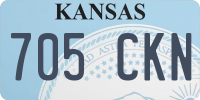 KS license plate 705CKN