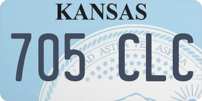 KS license plate 705CLC