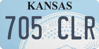 KS license plate 705CLR
