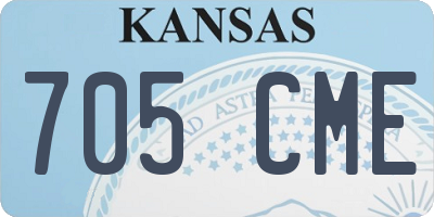 KS license plate 705CME
