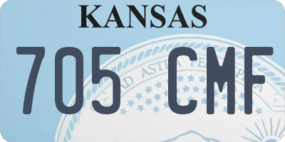 KS license plate 705CMF