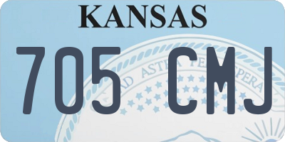 KS license plate 705CMJ