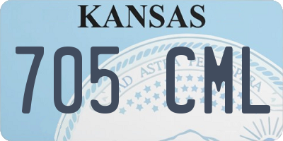 KS license plate 705CML