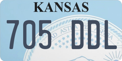 KS license plate 705DDL