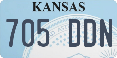 KS license plate 705DDN