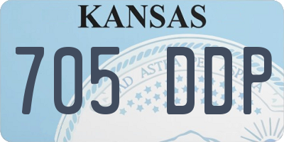 KS license plate 705DDP