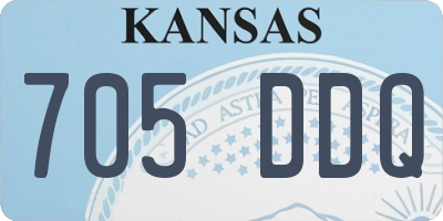 KS license plate 705DDQ