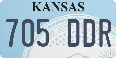 KS license plate 705DDR