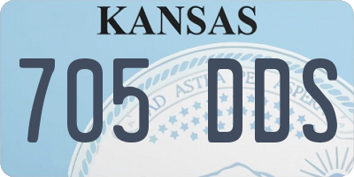 KS license plate 705DDS