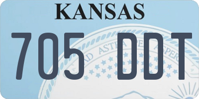 KS license plate 705DDT