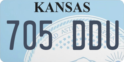 KS license plate 705DDU