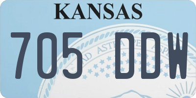 KS license plate 705DDW