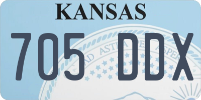 KS license plate 705DDX