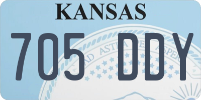 KS license plate 705DDY