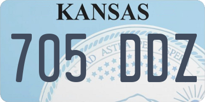 KS license plate 705DDZ