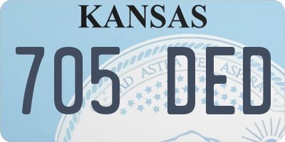KS license plate 705DED