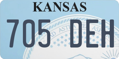 KS license plate 705DEH