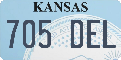 KS license plate 705DEL