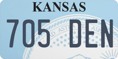 KS license plate 705DEN