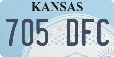 KS license plate 705DFC