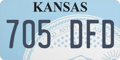 KS license plate 705DFD