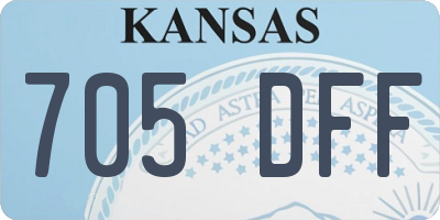 KS license plate 705DFF