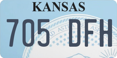 KS license plate 705DFH