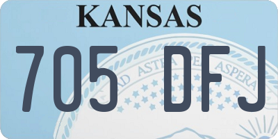 KS license plate 705DFJ