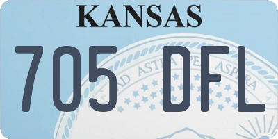 KS license plate 705DFL