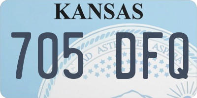 KS license plate 705DFQ