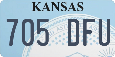 KS license plate 705DFU