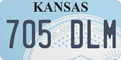 KS license plate 705DLM