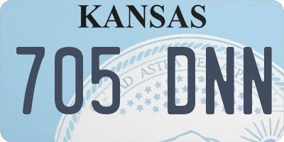 KS license plate 705DNN