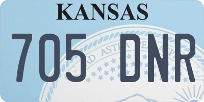 KS license plate 705DNR