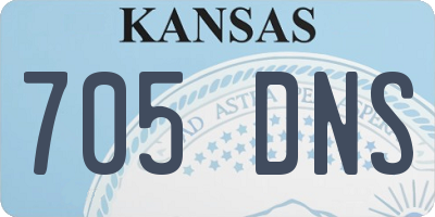 KS license plate 705DNS