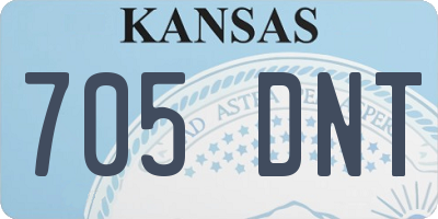 KS license plate 705DNT