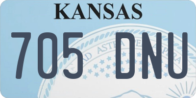 KS license plate 705DNU
