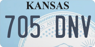 KS license plate 705DNV