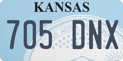 KS license plate 705DNX